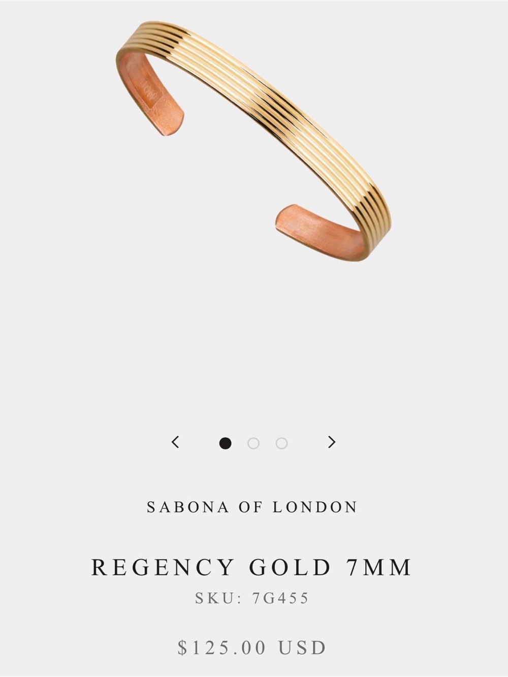 Gold-Plated Copper Cuff Bracelet
